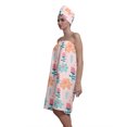 thumbnail image 1 of Colevkie Women 2 Pieces Adjustable Bath Skirt & Cap Bath Wrap Set Bath Wrap Towel Hair Drying Cap Soft Portable for Travel Bathroom Sauna Printed Vintage Florals Pattern, 1 of 8