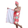 thumbnail image 1 of Colevkie Women 2 Pieces Bath SKirt & Shower Cap Bath Wrap Set Portable Adjustable Beach Towel Hair Drying Cap Quick Drying for Bathroom Sauna Spa Printed Cute Hearts Pattern, 1 of 8