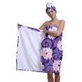 thumbnail image 1 of Colevkie Women 2 Pieces Bath Wrap Set Bath Skirt & Shower Cap Absorbent Soft Quick Drying Adjustable for Bathroom Sauna Beach Hotel Printed Cute Florals Pattern, 1 of 8