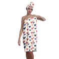 thumbnail image 1 of Colevkie Women 2 Pieces Bath Wrap Set Bath Skirt and Shower Cap Quick Drying Adjustable Soft Shower Skirt Beach Towel Absorbent for Bathroom Sauna Spa Printed Heart Balloon Pattern, 1 of 8