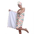 thumbnail image 1 of Colevkie Women 2 Pieces Bath Wrap Set Bath Skirt and Shower Cap Quick Drying Adjustable Soft Shower Skirt Beach Towel Absorbent for Bathroom Sauna Spa Printed Heart Balloon Pattern, 1 of 8