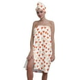 thumbnail image 1 of Colevkie Women 2 Pieces Bath Wrap Set Bath Skirt and Shower Cap Quick Drying Adjustable Soft Shower Skirt Beach Towel Absorbent for Bathroom Sauna Spa Printed Heart Balloon Pattern, 1 of 8