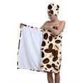 thumbnail image 1 of Colevkie Women's 2 Pcs Adjustable Bath Towel & Shower Cap Set Bath Wrap Set Quick Drying Portable Soft for Bathroom Shower Sauna Printed Coffee Bean Pattern, 1 of 8