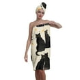 thumbnail image 1 of Colevkie Women's 2 Pcs Bath Wrap Set Bath Skirt & Hair Drying Cap Absorbent and Soft Bath Towel Beach Towel Shower Cap Quick Drying for Bathroom Sauna Spa Printed Cats Theme Pattern, 1 of 8