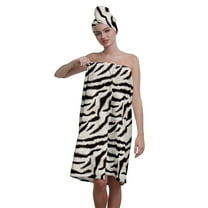 Colevkie Women's Bath Skirt Shower Cap 2 Pieces Bath Wrap Set Adjustable Quick Drying Beach Towel Hair Drying Cap for Bathroom Sauna Hotel Printed Hot Air Balloons Pattern