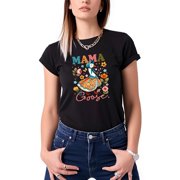 Colevkie Womens Country-Style Cartoon Goose Print T-Shirt Fun Crewneck Casual Short-Sleeve Top Mothers Day GiftBlack-Women,XS