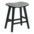 thumbnail image 1 of Coley 24" Saddle Stool  with Graphite Gray Fabric Seat and Black Wash Frame, 1 of 11