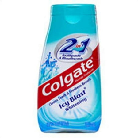 Colgate 2-In-1 Toothpaste And Mouthwash Whitening Icy Blast - 4.6 Oz, 6 Pack