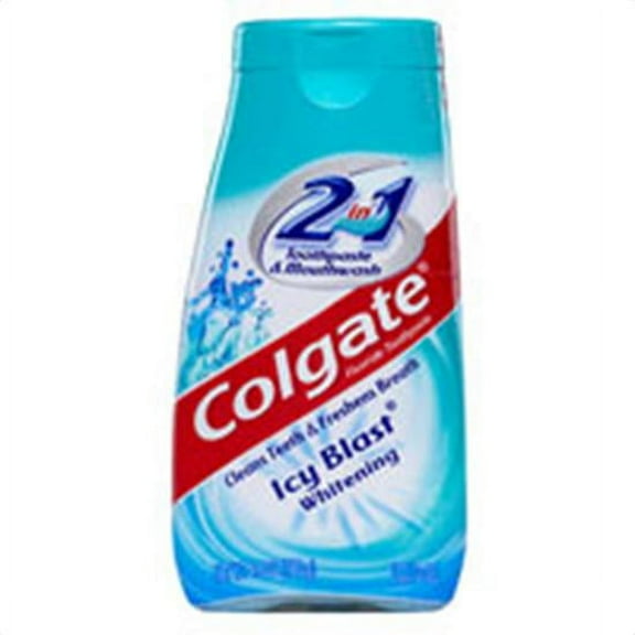 Colgate 2-In-1 Toothpaste And Mouthwash Whitening Icy Blast - 4.6 Oz, 6 Pack