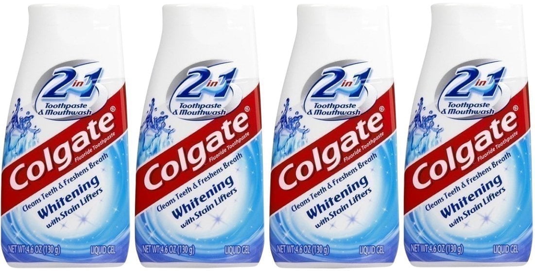 Colgate Whitening Gel Toothpaste, Icy Blast Mint, 4.6 oz, 4 Pack