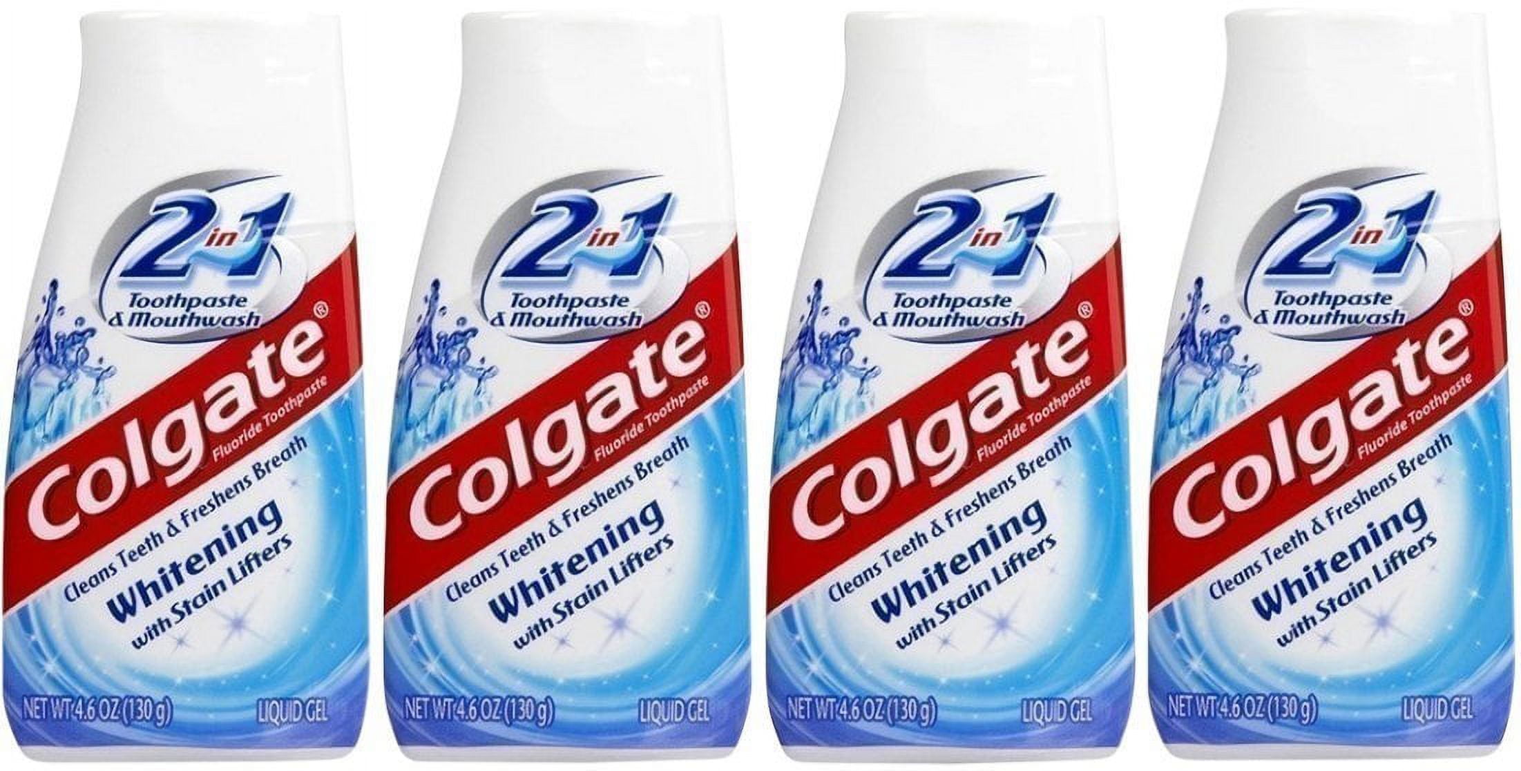 Colgate 2-In-1 Whitening With Stain Lifters Toothpaste 4.60 Oz (4 Packs) (Packaging May Vary)
