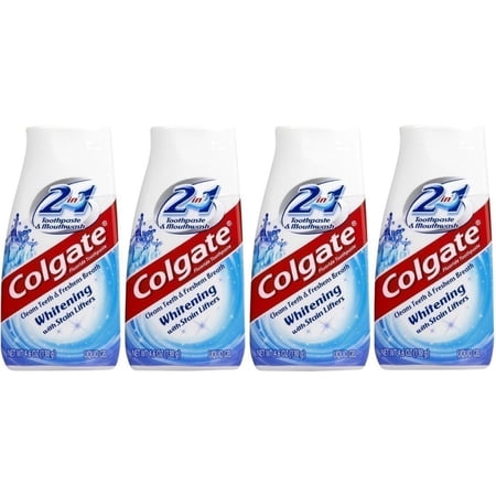 Colgate 2-In-1 Whitening With Stain Lifters Toothpaste 4.60 Oz (4 Packs) (Packaging May Vary)