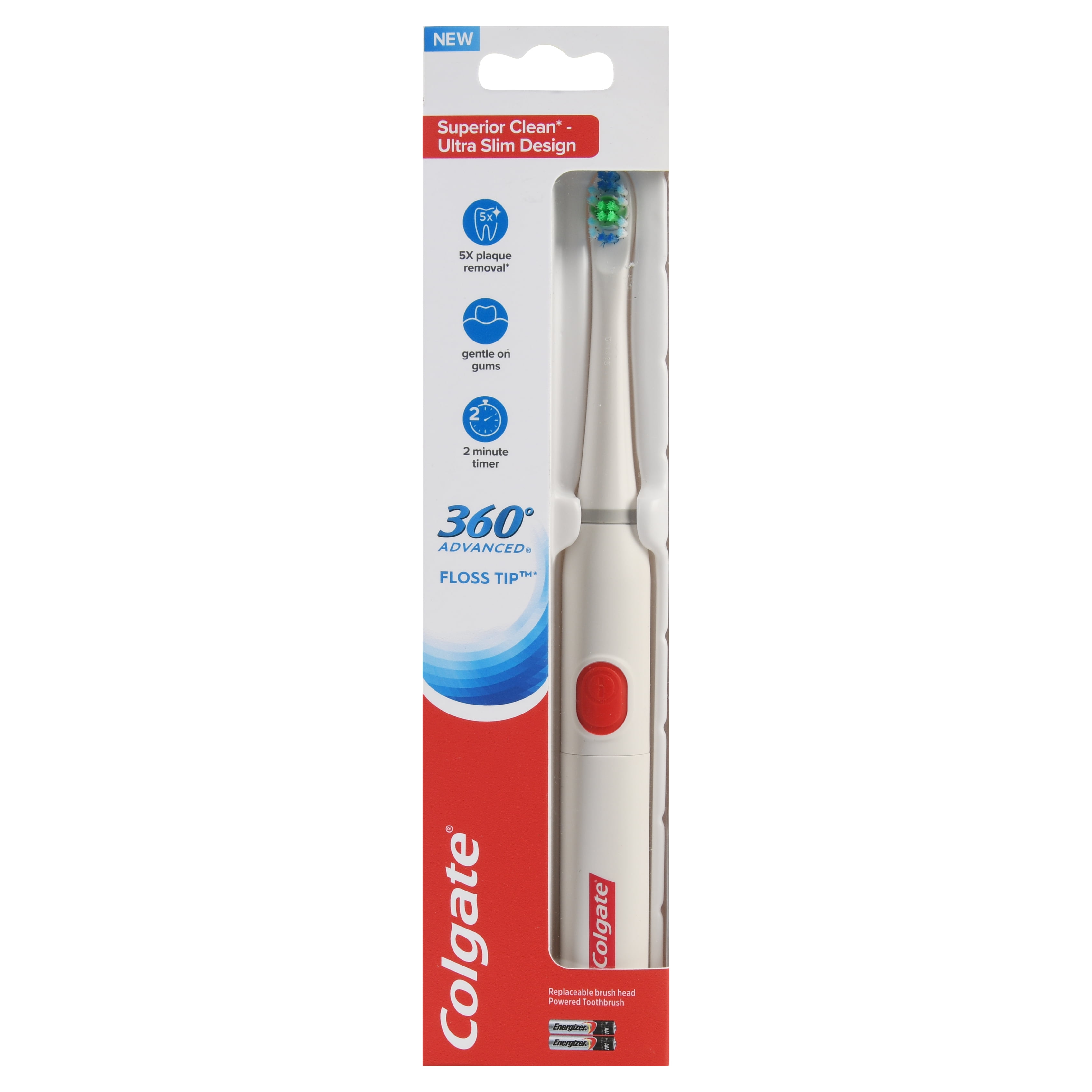 Colgate 360 Advanced FlossTip Battery Toothbrush