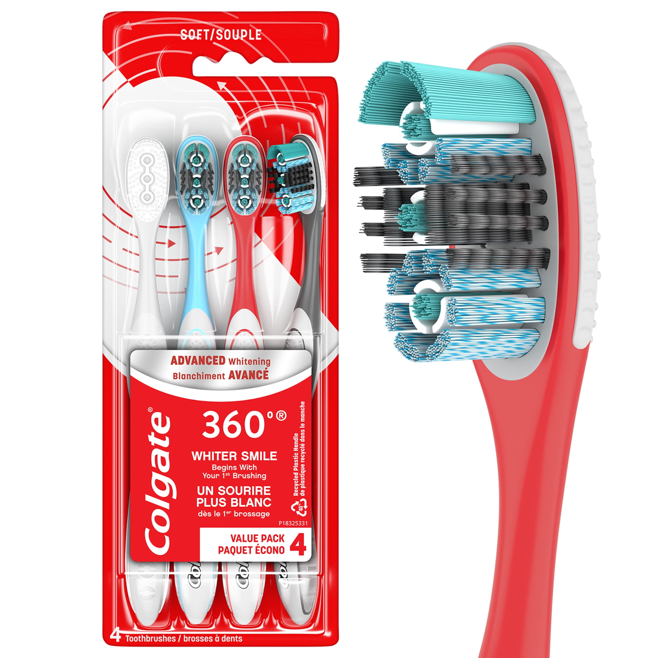 COLGATE OPTIC WHITE Colgate 360 Advanced Optic White, 4pk, Soft