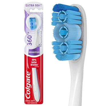 Colgate 360 Enamel Health Adult Manual Toothbrush for Sensitive Teeth, Extra Soft