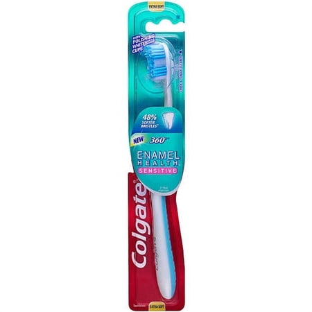 Colgate 360 Enamel Health Sensitive Toothbrush, Extra Soft - 1 Ea, 2 Pack