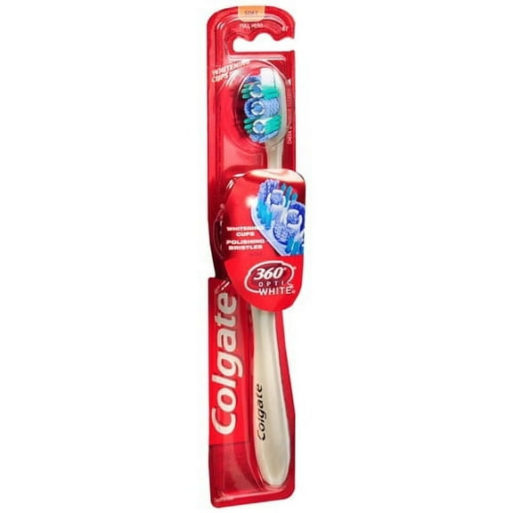 Colgate 360 Optic White Full Head Toothbrush, Soft - 1 Ea, 2 Pack