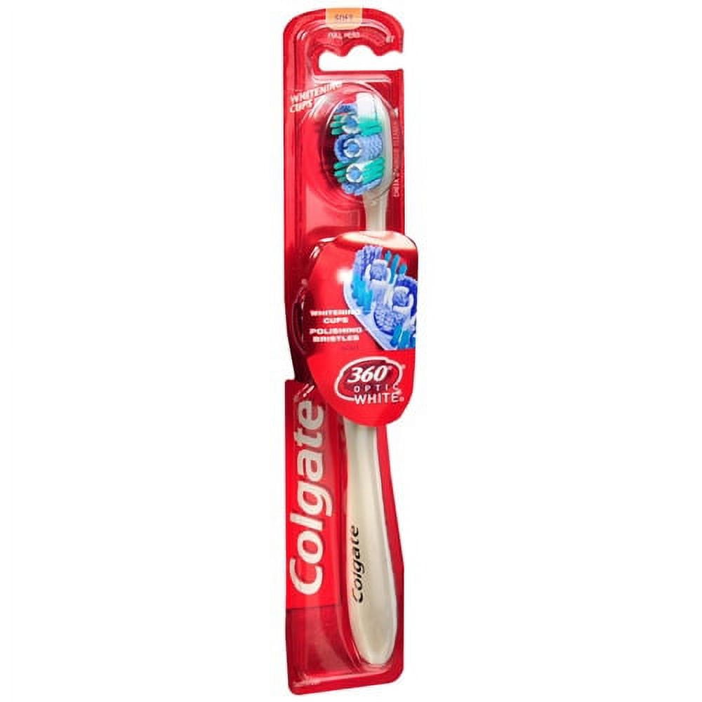 Colgate 360 Optic White Full Head Toothbrush, Soft - 1 Ea, 3 Pack