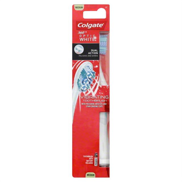 Colgate 360 Optic White Sonic Powered Whitening Toothbrush Medium