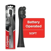 Colgate 360 Power Charcoal Battery Operated Toothbrush, Black, 1 AA Battery Included