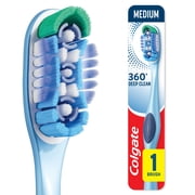 Colgate 360 Deep Clean Toothbrush, Medium Adult Toothbrush, 1 Pack