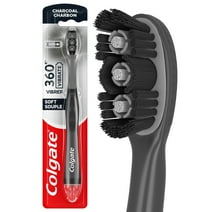 Colgate 360 Vibrate Charcoal Battery Operated Toothbrush, 1 AAA Battery Included