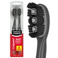 thumbnail image 1 of Colgate 360 Vibrate Charcoal Battery Powered Electric Toothbrush, Soft, 2 Pack, 1 AAA Battery Included, 1 of 14