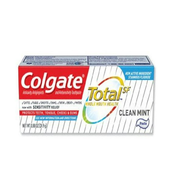 Colgate 45986 Total Toothpaste, Coolmint, 0.88 Oz, 24/Carton