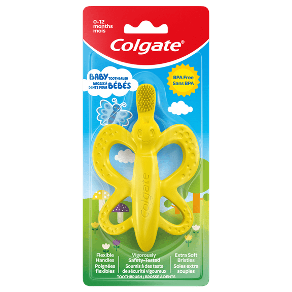 Colgate Baby Toothbrush and Teether, BPA Free, Extra Soft, 1 Ct