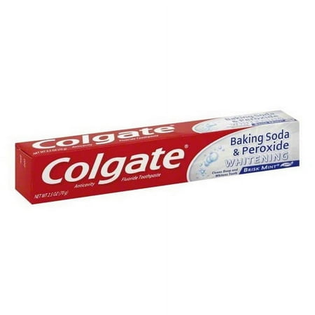 Colgate Baking Soda & Peroxide Whitening Toothpaste Brisk Mint, 2.5 OZ