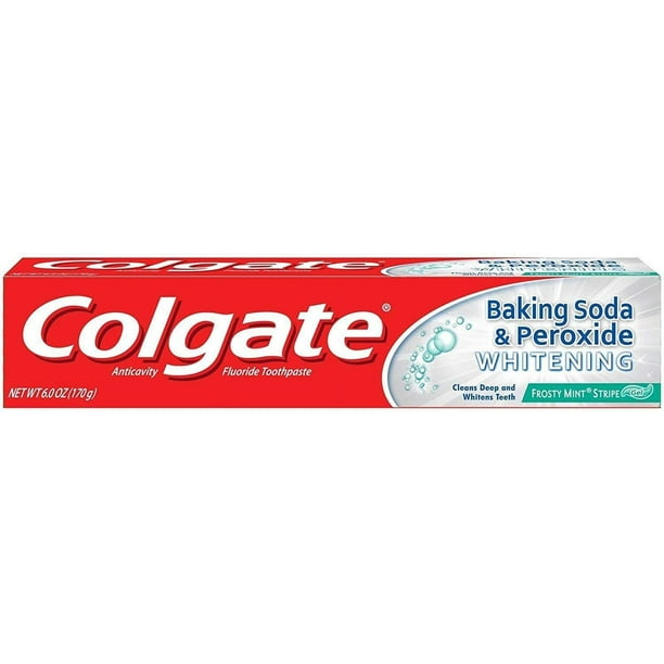 Colgate Baking Soda & Peroxide Whitening Toothpaste Gel 6oz (Pack of 2