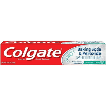 Colgate Baking Soda & Peroxide Whitening Toothpaste Gel 6oz (Pack of 4)