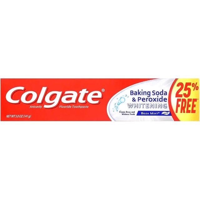 Colgate Baking Soda and Peroxide Whitening Toothpaste, Brisk Mint
