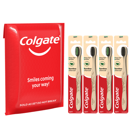 Colgate Bamboo Charcoal Toothbrush 4 Pack
