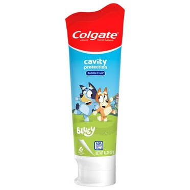 Colgate Bluey Kids Toothpaste with Fluoride, Cavity Protection, Mild Bubble Fruit Flavor, 4.6 oz Tube