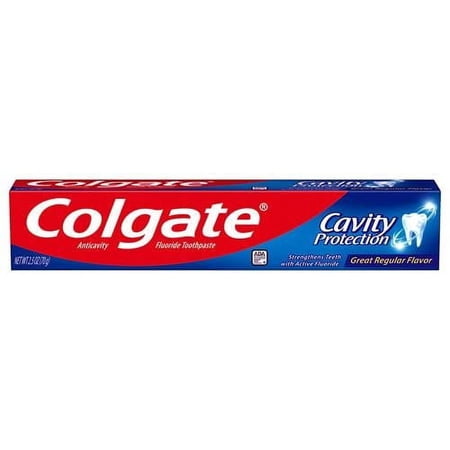 Colgate Cavity Protection Toothpaste With Fluoride, Minty Great Regular Flavor, Anti Cavity Toothpaste, 2.5 Oz Tube Packaging May Vary - Pack of 2