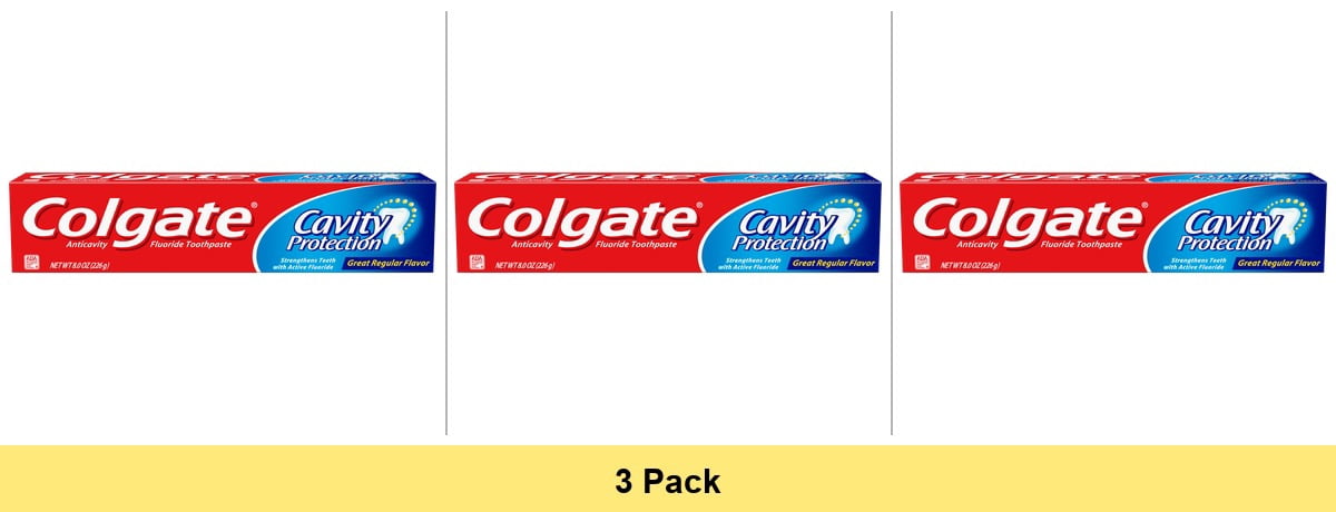 Colgate Cavity Protection Toothpaste with Fluoride - 8 oz - 3 Pack