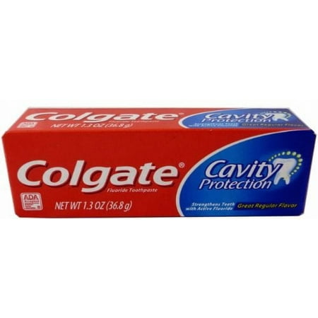 Colgate Cavity Protection Toothpaste with Fluoride, Great Regular Flavor - 1.0 Ounce