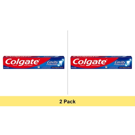 Colgate Cavity Protection Toothpaste with Fluoride, Great Regular Flavor - 2.5 OZ - 2 Pack
