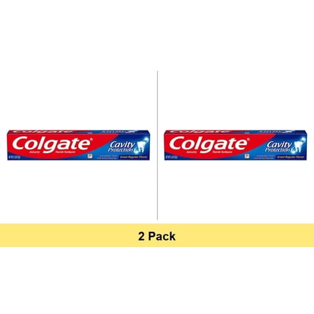 Colgate Cavity Protection Toothpaste with Fluoride, Great Regular Flavor - 2.5 OZ - 2 Pack