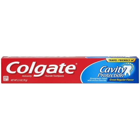 Colgate Cavity Protection Toothpaste with Fluoride, Great Regular Flavor - 2.5 OZ (Set of 2)