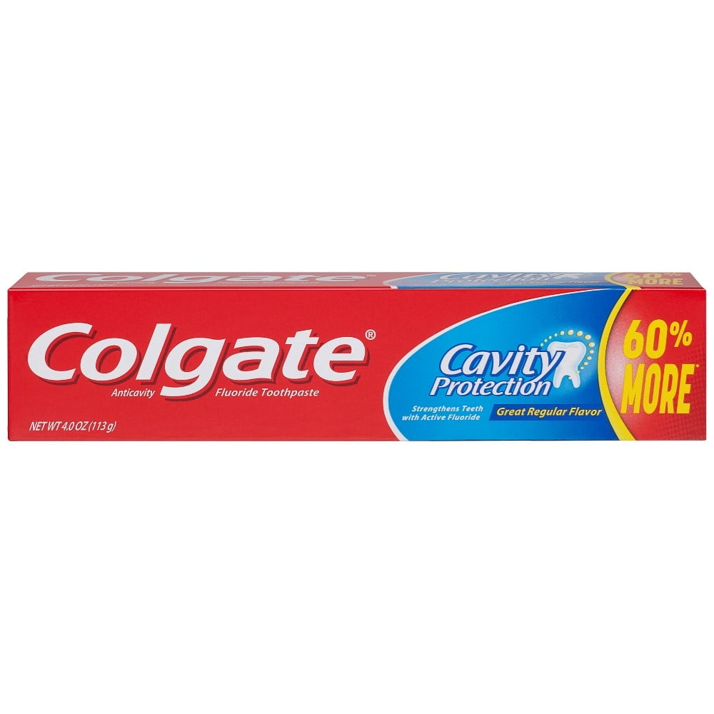 Colgate Cavity Protection Toothpaste with Fluoride, Great Regular Flavor - 4 oz
