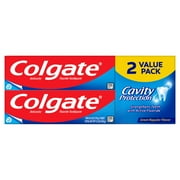 Colgate Cavity Protection Toothpaste with Fluoride, Great Regular Flavor, 6 oz, 2 Pack