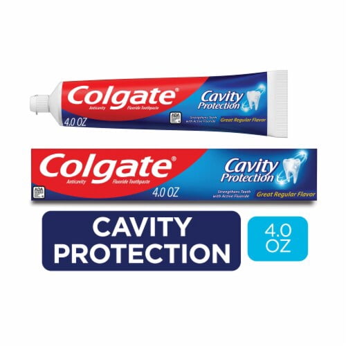 Colgate Cavity Protection Toothpaste with Fluoride in Regular Flavor 4 ...
