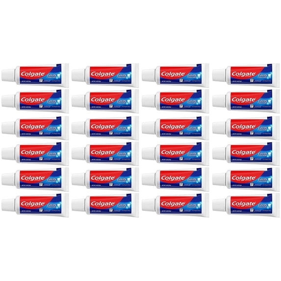 Colgate Cavity Protection Travel Toothpaste with Fluoride, TSA Approved Size - 1 ounce (24 Pack