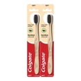 thumbnail image 1 of Colgate Charcoal Bamboo Toothbrush, Eco Friendly Natural Bamboo Handle, Soft ( 2 Count ), 1 of 4