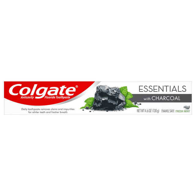 Colgate Charcoal Teeth Whitening Toothpaste, Fresh Mint, 4.6 oz