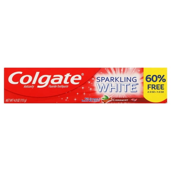 Colgate CinnaMint Sparkling White Gel Toothpaste, 4 oz. Tubes (2 pack)