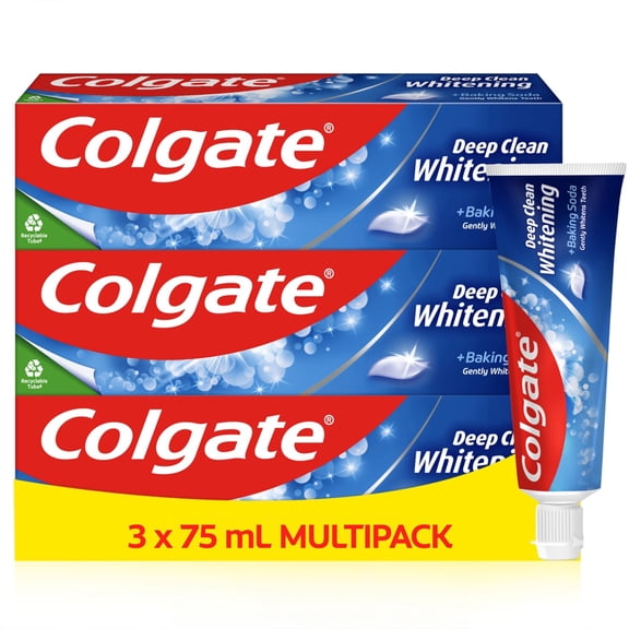 Colgate Deep Clean Whitening Toothpaste, 75ml (3 Pack)
