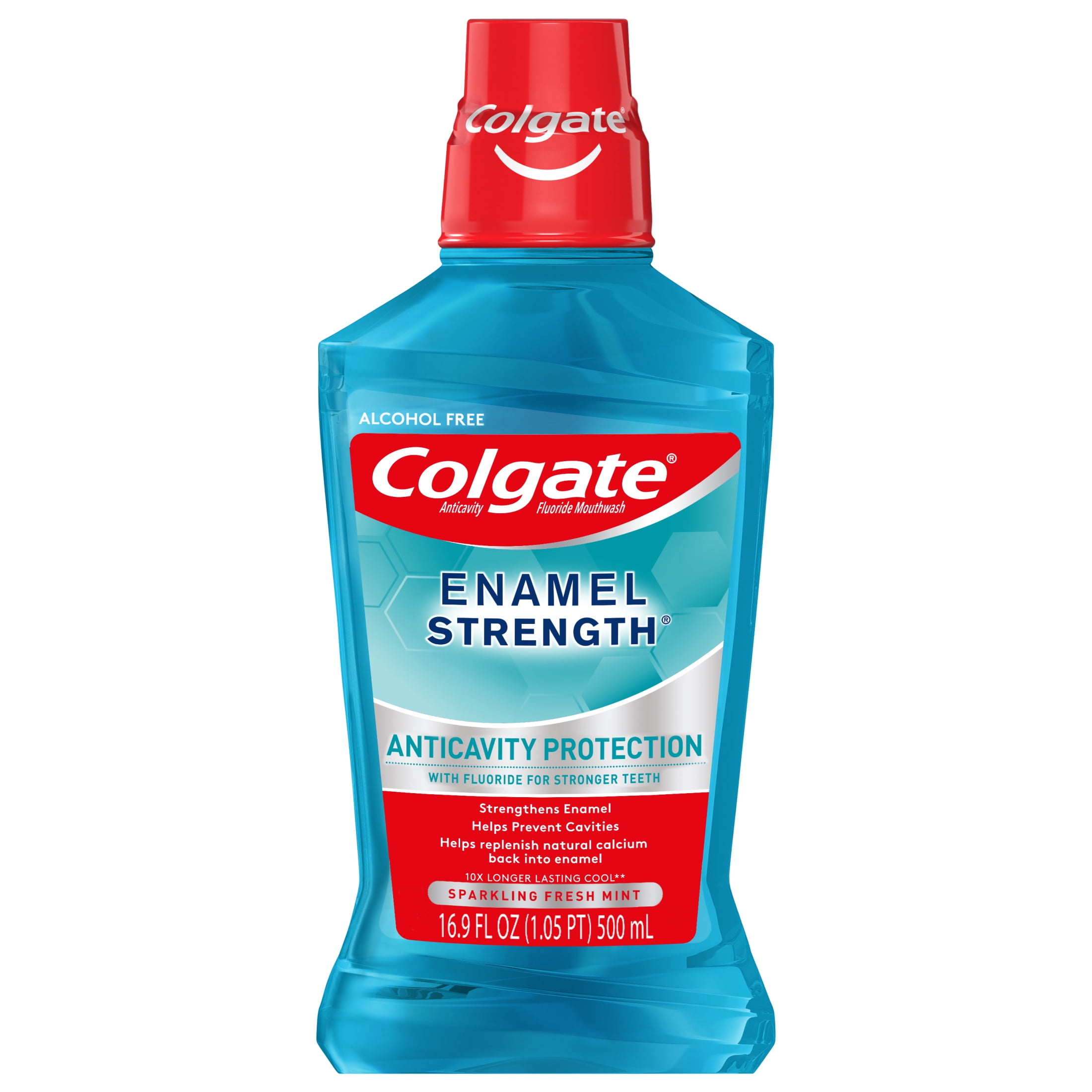 Colgate Enamel Health Alcohol Free Mouthwash, Sparkling Fresh Mint, 16.9 fl oz